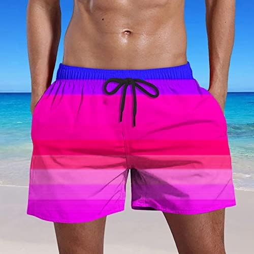 Shorts de praia de verão para homens de 5 polegadas de cor de corda de cor de cor de cor de cor de cor de ginástica de