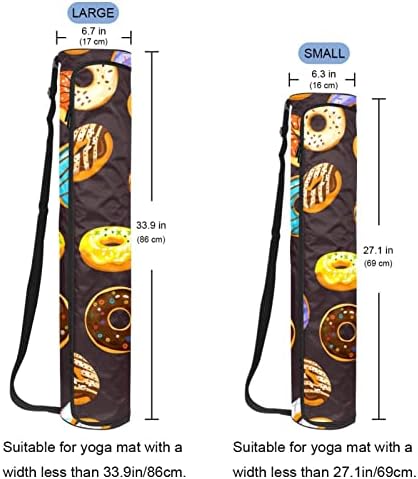 Saltos e donuts de chocolate Bolsas de tapete de ioga de ioga de ioga de ioga para homens, exercícios de ioga transportadora