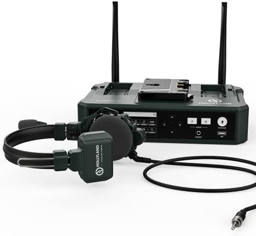 Hollyland SolidCom C1 Hub único + pacote de fone de ouvido com fio 1.9 GHz Sistema de intercomunicação sem fio Full-Duplex para comunicação de equipe com abrigo AB ANUMENTO DE ENGENHA DO UAC