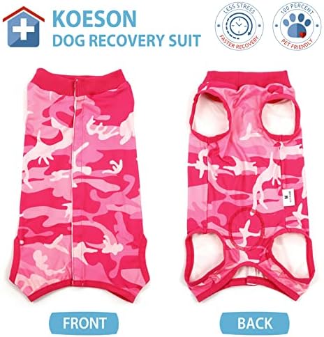 Traje de recuperação de cães de koesson, traje de esterilização para fêmea para cães para cães para cães para cirurgia