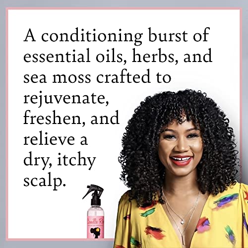 Camille Rose Mint Condition Braid + Scalp Spray para hidratar, reduzir a quebra e proporcionar alívio de um couro cabeludo seco, com coceira e escamosa | Com aloe vera e musgo marinho