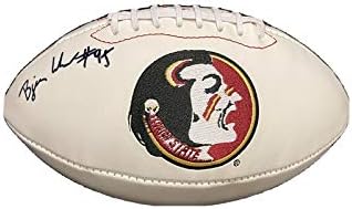 Bjorn Werner assinou o FSU Florida State Seminoles Logo Football JSA - Bolsas de futebol universitário autografadas