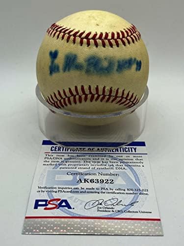 Lee Mac Phail Yankees Orioles assinou o autógrafo OMLB OMLB Baseball PSA DNA - Bolalls autografados