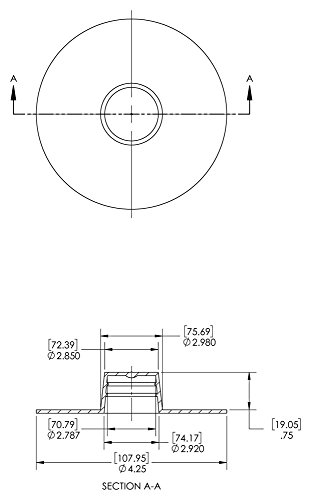 CAPLUGS 99196248 Tampa cônica de plástico e tampa com flange extra largo e extra WWX-500, PE-LD, CAP OD 2.787 Plug ID 2.980,