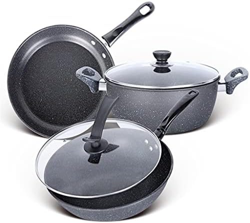 Mmllzel panela de utensílios de frigideira sopa de sopa de sopa de panela wok wok não bastão panela panela de cozinha conjunto de caçarola a vaporizer de caçarola a vapor