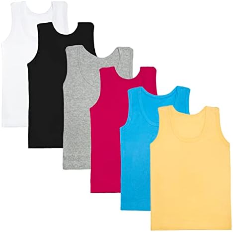 6 PCS Girls Soft Undershirt Top Top Cotton Undersirt Camisetas mangas