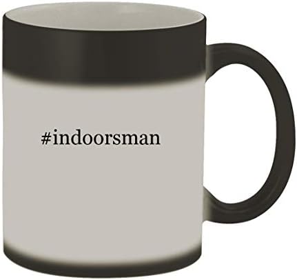 Presentes de Knick Knack Indoorsman - 11oz Hashtag Magic Color Mudar caneca, Matte Black