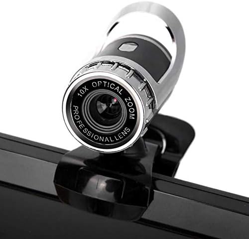 Fansipro USB HD Webcam Camera Web cam com microfone para PC Laptop Computer Desktop, 5,5 * 3, prata