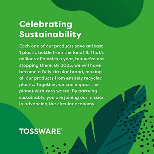 Tossware Reserve 14oz Highball Conjunto de 4, qualidade premium, lava -louças Tritan Segura e coquetéis plásticos inquebráveis ​​resistentes