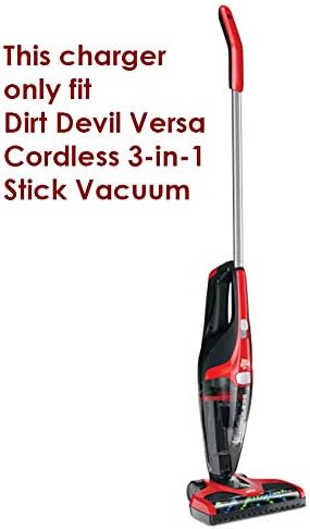 Carregador para Dirt Devil Versa Cordless 3-em 1 Stick A vácuo número 440013094 CAR CARREGADOR PARA BD22025