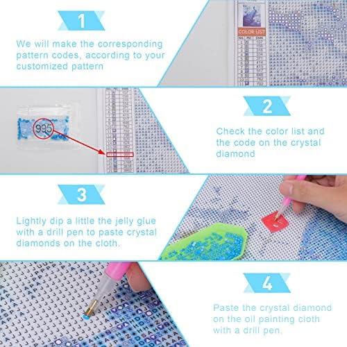 Oi ilhas havaianas Kits de pintura de diamante 5D de broca com quadro DIY Números artesanais Acessórios de cristal para artistas suspensos decoração de casa