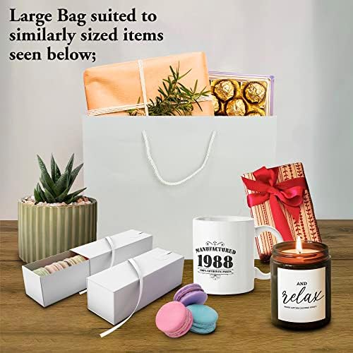 Bang Tidy Roupas 70º aniversário de bolsas de presente - Papel com alças de corda - Bolsa de presente reciclada e ecológica - arrependimento