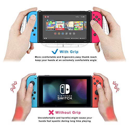 Caixa de alcance manual para Nintendo Switch/Switch Lite, capa traseira protetora de mão para Nintendo Switch com 6 cartas de jogo + 2 cartas SD slots