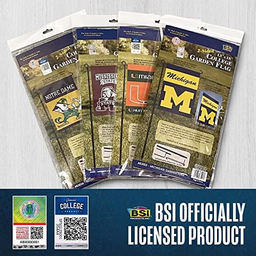BSI Products, Inc. - Mississippi State Bulldogs Bandeira de jardim de 2 lados e pólo de plástico com copos de sucção - MSU