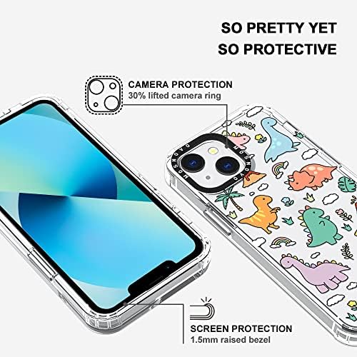 Mosnovo Compatível com o iPhone 13 Case, Dinosaur (BufferTech Impact] Proteção à prova de choque Transparente TPU Bumper Clear Phone