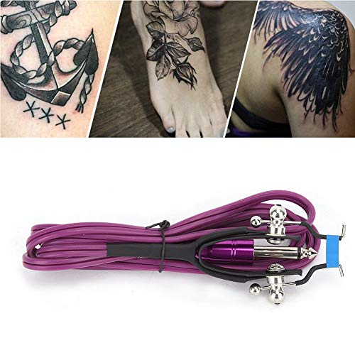 Tattoo Clip Cord Silicone Tattoo Clip Cord Power Supply Line Tattoo Clip Kit, Tattoo Supplie com Ajusta Chave [roxo]