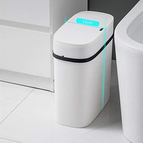 MMllzel Sensor Intelligent Lixo pode tocar higiene tampa automática costura estreita lixo lixo papel higiênico cesta de estar elétrica sala criativa