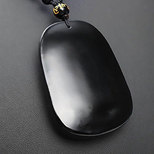 Pingentes de tendollar Pinging for Women Amulet Amulet Natural Obsidian Colar Black esculpido