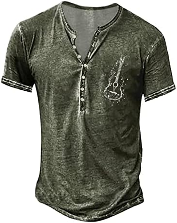 Camisas de vestido masculinas de verão bmisegm masculino retro antigo botão básico placket estampa pequena com mangas curtas camisetas