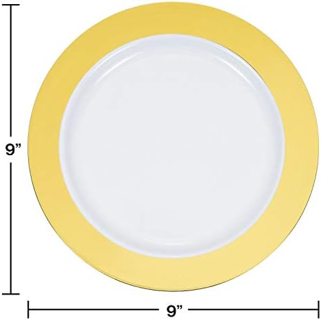 Placas de plástico de borda dourada de conversão criativa, 9