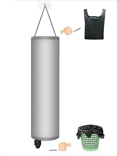 3 peças Saco de plástico portador dobrável de armazenamento pendurado saco de mercearia Dispensadores de saco de plástico dispensadores