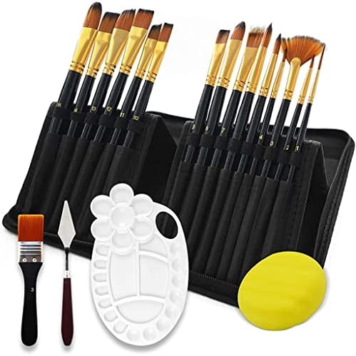 Pincel pincel 19 pcs pincéis pincéis para pintura de acrílico pincéis de tinta de artista detalhes pincel pincel conjunto para aquarela pintura de arte caneta