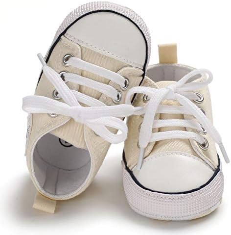 Unissex meninas meninos sapatos infantis de sola mole de solas recém-nascidas Primeiros Walkers High Top Anti-Slip Sneakers