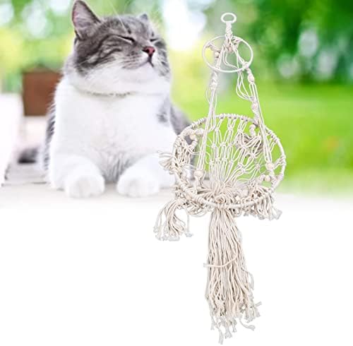 Swing de gato, macramamento de gato de gato de gato pendurada na cama de gato corda de algodão gato de estimação para gato para o pátio de jardim suprimentos para animais de estimação