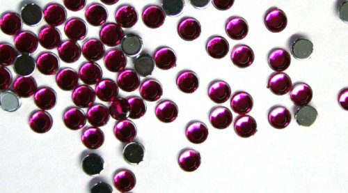 Zink coloril unhas art acrílico strass rosa profundo 1,5mm 100 peças enfeites