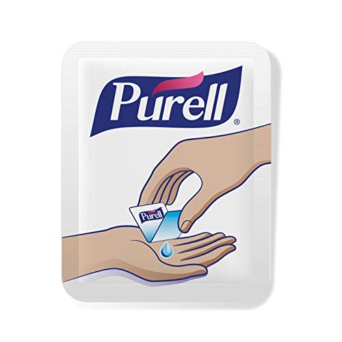 Purell Singles Sinitalizador de mãos avançado Gel, Fragrância Grátis, 500 pacotes de tamanho de viagem de 500-9630-5C