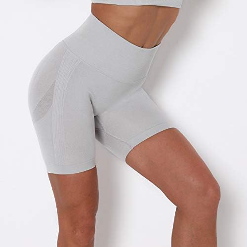 Mulheres sem costura shorts de cintura alta Smile contorno shorts de moto