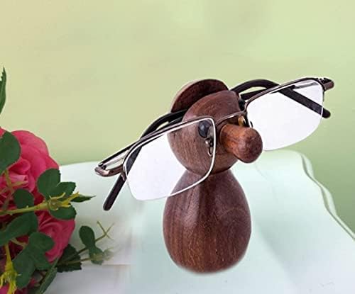 Suporte de espetáculo de madeira Nud Shape Holder Eyewear Perfeito para manter suas especificações com segurança - marrom claro