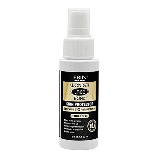 Ebin New York Wonder Lace Bond Protetor de pele aumentou, 2 fl.oz./ 60ml | Fórmula aprimorada para prevenir irritação e proteção