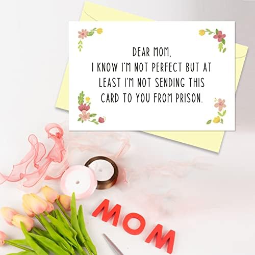 Arsagen Humoroud Mother Day Card, pelo menos não do cartão da prisão, cartão de aniversário engraçado para mamãe da