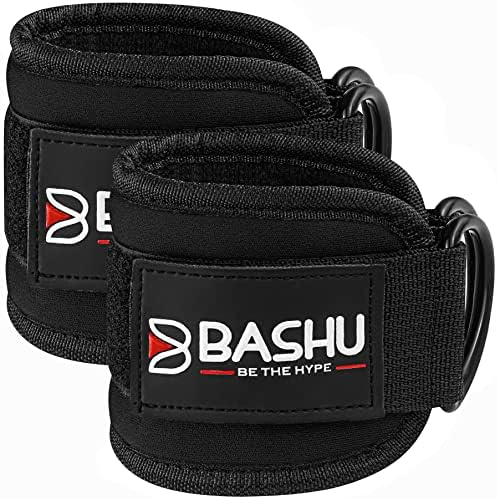 BASHU Premium Microfiber Vegan Leather Correia para máquina de cabo, par de tira de tornozelo de kickback, extensão das pernas,