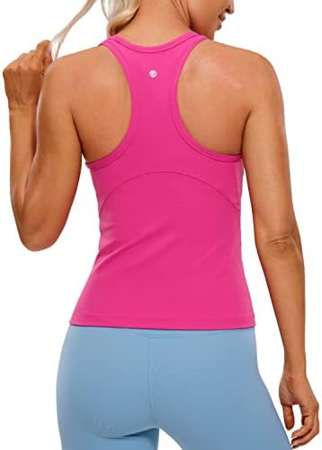 Crz Yoga Butterluxe Womens Racerback Top Top High Neck Cropped Workout Tops Tops atléticos de ginástica de ginástica de camisola