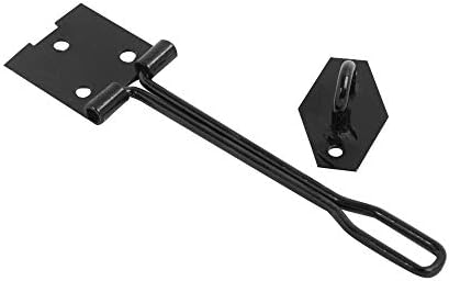 3 x HASP de aço preto e tipo de fio básico para travas de almofada 125mm