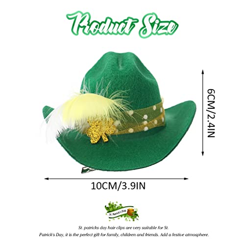 Brinie St. Patrick's Day Hair Hat Hat Clip Patrick's Day Hair Pins Shamrock Headwear Clip Barrettes Cosplay Festival