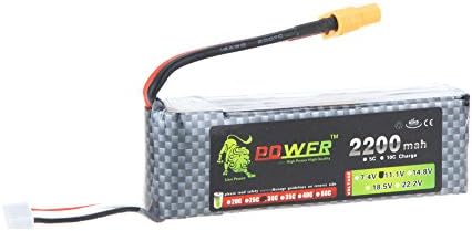 Jimi Lion Power 11.1V 2200mAh 30c Max 45c Lipo Bateria 3s com Plugue de descarga XT60 para RC Car Airplane Trex 450