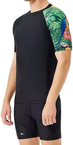 Camisas de natação masculinas de surfeasy Menina de natação de manga curta UPF 50+ camisas de proteção solar UV