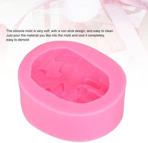 Molde de silicone rosa, moldes de silicone para bebês adormecidos, molde de vela macia adorável, molde de assadeira de limpeza