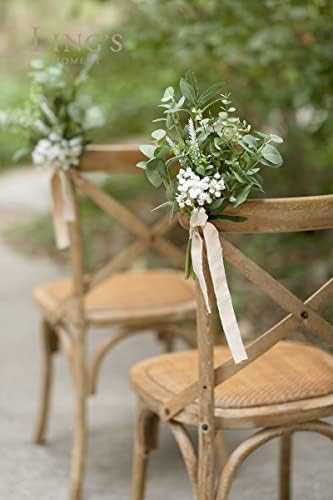 Arranjo de flores do corredor do momento de Ling para a cadeira de corredor da cerimônia de casamento decoração floral decoração -