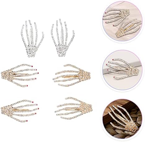 PretyZoom 6 peças Retor de esqueleto de esqueleto de esqueleto de cabelos para mulheres Skeleron Jewelry Gifts Skeleton Handpins Hairpins