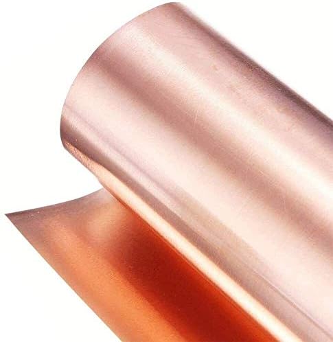 Folha de cobre de alumínio de cobre de metal com folha de metal de cobre CU Folha de metal 0. 01x200x1000mm para artesanato aeroespacial,