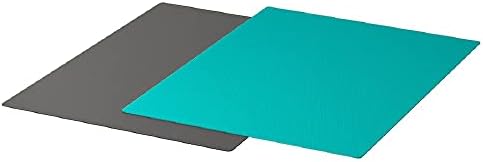 Placa de corte flexível de Finformala, cinza escuro, turquesa escura 11x14 ¼ polegadas, 2 pacote