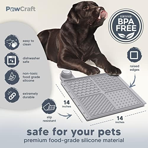 Pawcraft Pet Interactive Communication Lick Mat for Dogs - Button Falando com Silicone Slow alimentador lamber bloce para cães