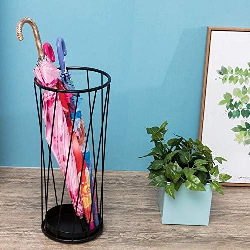 Walnuta Iron Umbrella Stand Hotel Lobby Home Creative Tipo de piso de chute