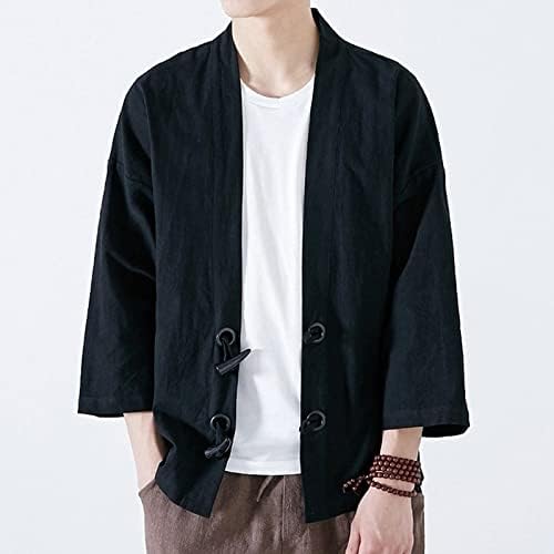 Jaquetas para homens moda moda japonesa yukata casual casual kimono Outwear algodão safra de casacos de inverno solto