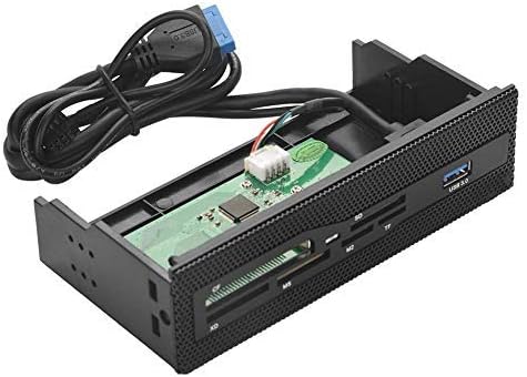 Litorre de cartão interno do painel frontal multifuncional de 5,25 polegadas, porta USB 3.0, tudo em um leitor de placas de painel PC 64g multimídia com 6 slots de cartão de cobre, suporte M2, SD, MS, XD, CF, TF Card, TF