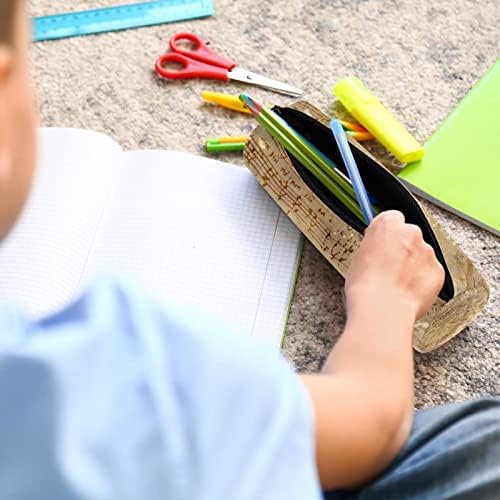 Notas de música vintage Padrão Lápis Caso Student Peike bolsa zíper da bolsa de maquiagem de maquiagem de cosméticos